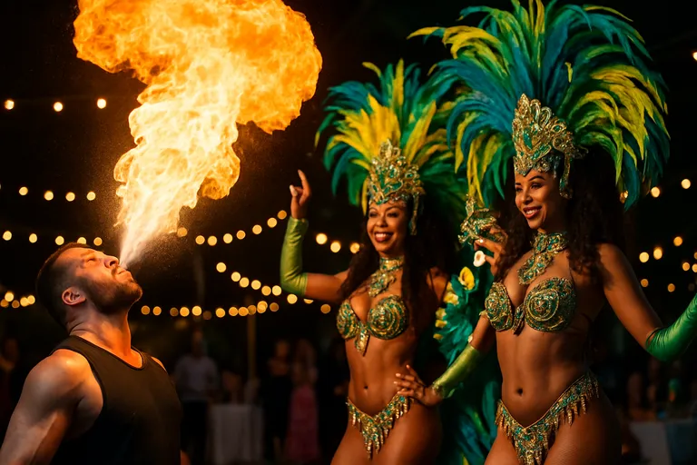 Vuurspuwers en Braziliaanse danseressen: een onvergetelijke ervaring creëren voor je evenement